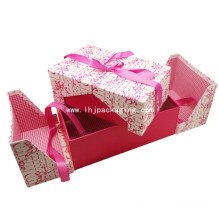 High Quality Double Door Gift Packing Box with Ribbon